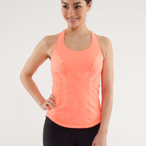 lululemon athletica Tops - Lululemon Cardio Kick Tank Pop Orange 4